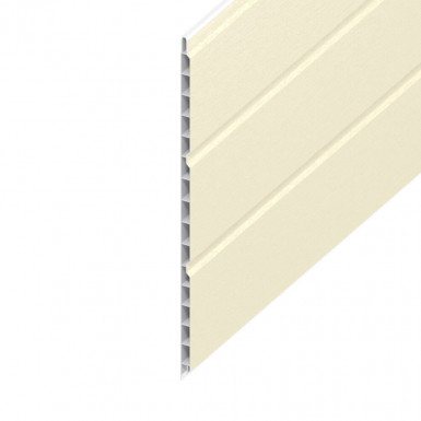 Hollow UPVC Soffit Board - 300mm X 9mm - Cream (5m)