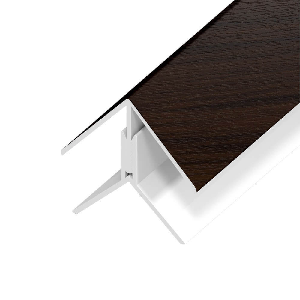 UPVC Shiplap Cladding - Angle Trim - 125mm - Rosewood (5m)